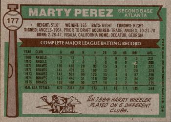 2015 Topps - Topps Originals Buybacks 1976 #177 Marty Perez Back