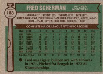 2015 Topps - Topps Originals Buybacks 1976 #188 Fred Scherman Back