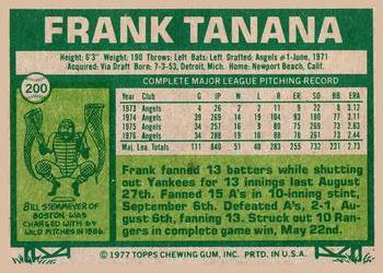 2015 Topps - Topps Originals Buybacks 1977 #200 Frank Tanana Back