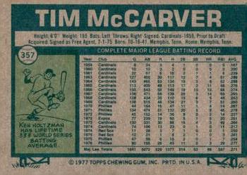 2015 Topps - Topps Originals Buybacks 1977 #357 Tim McCarver Back