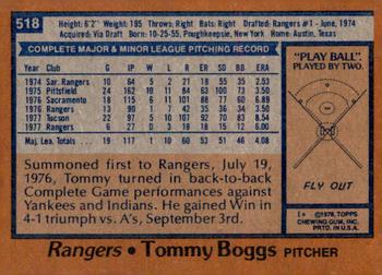 2015 Topps - Topps Originals Buybacks 1978 #518 Tommy Boggs Back