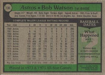 2015 Topps - Topps Originals Buybacks 1979 #130 Bob Watson Back