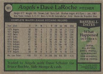 2015 Topps - Topps Originals Buybacks 1979 #601 Dave LaRoche Back