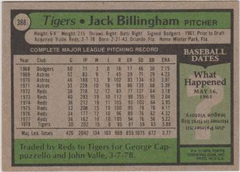 2015 Topps - Topps Originals Buybacks 1979 #388 Jack Billingham Back