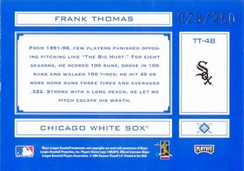 2004 Playoff Absolute Memorabilia - Tools of the Trade Blue #TT-48 Frank Thomas Back