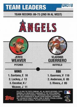 2006 Topps Updates & Highlights - Limited Edition #UH318 Jered Weaver / Vladimir Guerrero Back