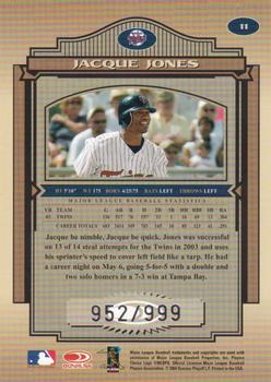 2004 Donruss Timeless Treasures #11 Jacque Jones Back