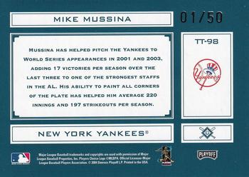 2004 Playoff Absolute Memorabilia - Tools of the Trade Green Spectrum #TT-98 Mike Mussina Back