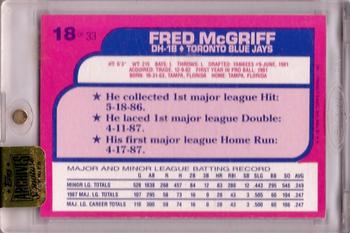 2015 Topps Archives Signature Series - Fred McGriff #18 Fred McGriff Back
