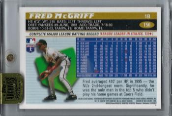 2015 Topps Archives Signature Series - Fred McGriff #156 Fred McGriff Back