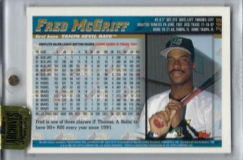 2015 Topps Archives Signature Series - Fred McGriff #349 Fred McGriff Back
