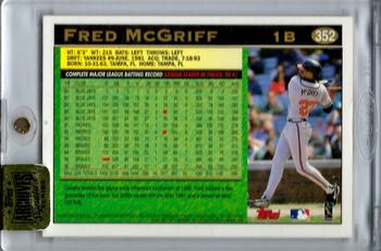 2015 Topps Archives Signature Series - Fred McGriff #352 Fred McGriff Back