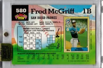 2015 Topps Archives Signature Series - Fred McGriff #580 Fred McGriff Back