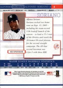 2004 Donruss Timelines #4 Alfonso Soriano Back