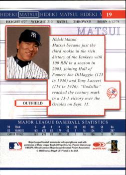 2004 Donruss Timelines #19 Hideki Matsui Back