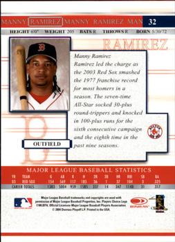 2004 Donruss Timelines #32 Manny Ramirez Back