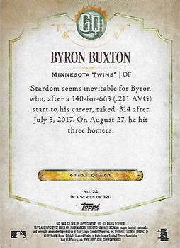 2018 Topps Gypsy Queen - Green #24 Byron Buxton Back