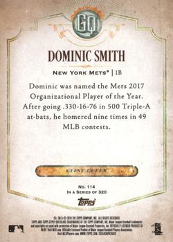 2018 Topps Gypsy Queen - Green #114 Dominic Smith Back