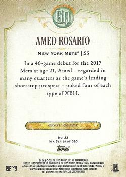 2018 Topps Gypsy Queen - Missing Team Name #22 Amed Rosario Back