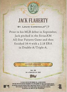 2018 Topps Gypsy Queen - Missing Team Name #36 Jack Flaherty Back