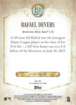 2018 Topps Gypsy Queen - Missing Team Name #53 Rafael Devers Back