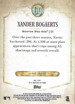 2018 Topps Gypsy Queen - Missing Team Name #151 Xander Bogaerts Back