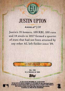 2018 Topps Gypsy Queen - Missing Team Name #153 Justin Upton Back