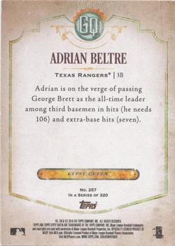 2018 Topps Gypsy Queen - Missing Team Name #257 Adrian Beltre Back