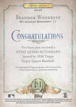 2018 Topps Gypsy Queen - Autographs #GQA-BW Brandon Woodruff Back