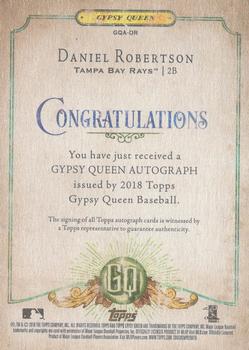 2018 Topps Gypsy Queen - Autographs #GQA-DR Daniel Robertson Back