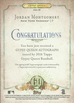 2018 Topps Gypsy Queen - Autographs #GQA-JM Jordan Montgomery Back