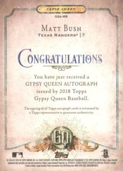 2018 Topps Gypsy Queen - Autographs #GQA-MB Matt Bush Back