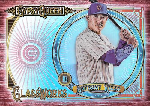 2018 Topps Gypsy Queen - GQ GlassWorks Box Toppers Red #GW-AR Anthony Rizzo Front