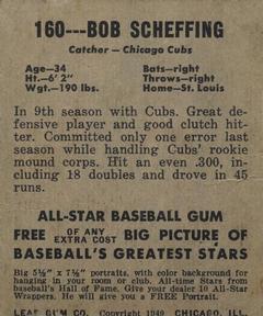 1948-49 Leaf #160 Bob Scheffing Back