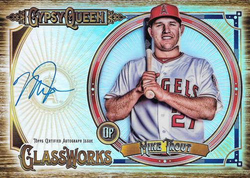 2018 Topps Gypsy Queen - GQ GlassWorks Box Toppers Autographs #GW-MT Mike Trout Front