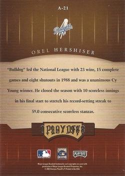 2004 Playoff Honors - Awards #A-21 Orel Hershiser Back