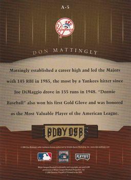 2004 Playoff Honors - Awards #A-5 Don Mattingly Back