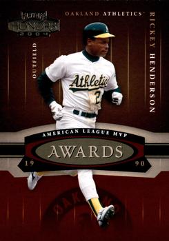 2004 Playoff Honors - Awards #A-6 Rickey Henderson Front