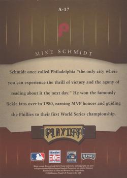 2004 Playoff Honors - Awards #A-17 Mike Schmidt Back