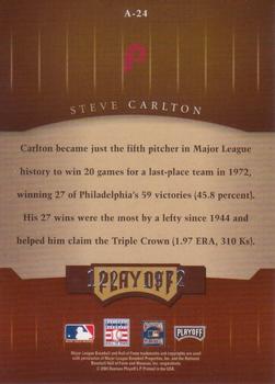 2004 Playoff Honors - Awards #A-24 Steve Carlton Back
