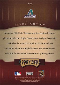 2004 Playoff Honors - Awards #A-25 Randy Johnson Back
