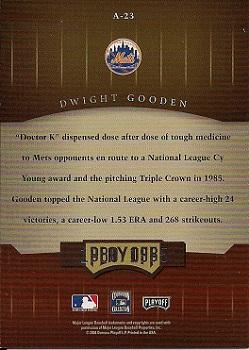 2004 Playoff Honors - Awards #A-23 Dwight Gooden Back
