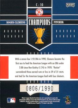 2004 Playoff Honors - Champions #C-10 Roger Clemens Back