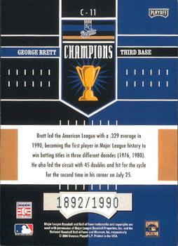 2004 Playoff Honors - Champions #C-11 George Brett Back