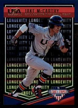 2018 Panini USA Baseball Stars & Stripes - Longevity #10 Jake McCarthy Front