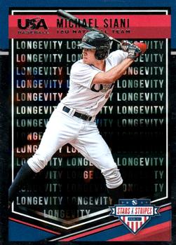 2018 Panini USA Baseball Stars & Stripes - Longevity #43 Michael Siani Front