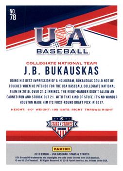 2018 Panini USA Baseball Stars & Stripes - Longevity #78 J.B. Bukauskas Back