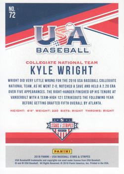 2018 Panini USA Baseball Stars & Stripes - Longevity Base #72 Kyle Wright Back