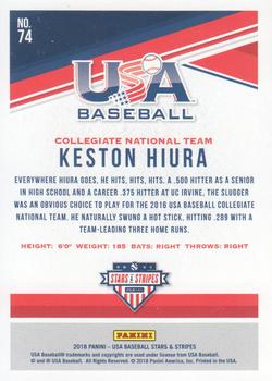 2018 Panini USA Baseball Stars & Stripes - Longevity Base #74 Keston Hiura Back