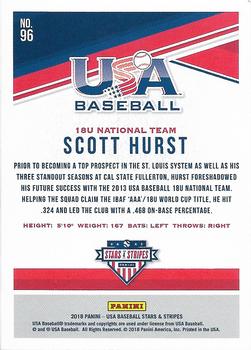 2018 Panini USA Baseball Stars & Stripes - Longevity Base #96 Scott Hurst Back